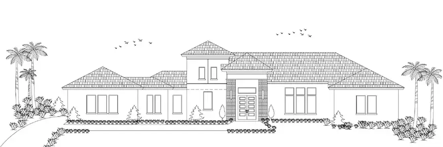 Hibiscus Haven Luxury home - Front View Rendering