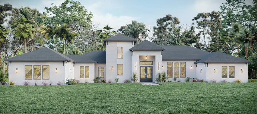 Hibiscus Haven Luxury Home - Full Color Rendering